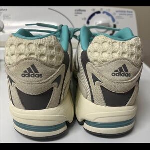 Adidas Women's Cream and Gray Sneakers